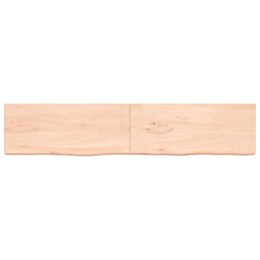 VidaXL Półka, 200x40x6 cm, surowe lite drewno dębowe