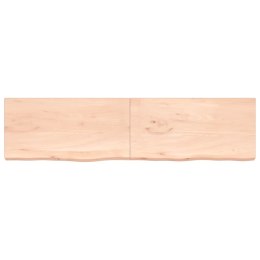 VidaXL Półka, 200x50x6 cm, surowe lite drewno dębowe