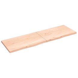 VidaXL Półka, 200x60x4 cm, surowe lite drewno dębowe