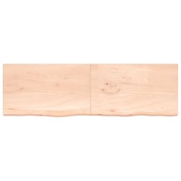 Półka, 200x60x4 cm, surowe lite drewno dębowe Lumarko!