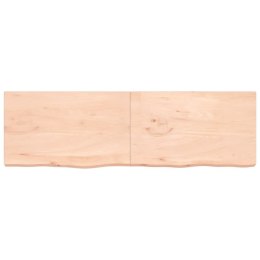 VidaXL Półka, 200x60x6 cm, surowe lite drewno dębowe