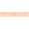 VidaXL Półka, 220x40x6 cm, surowe lite drewno dębowe