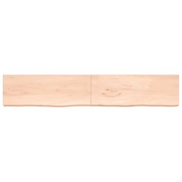 Półka, 220x40x6 cm, surowe lite drewno dębowe Lumarko!