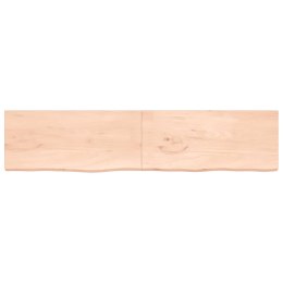 VidaXL Półka, 220x50x4 cm, surowe lite drewno dębowe