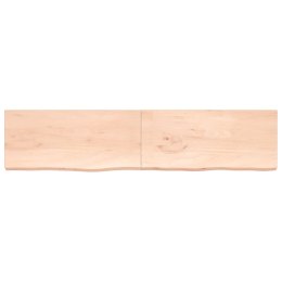 Półka, 220x50x6 cm, surowe lite drewno dębowe Lumarko!