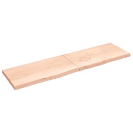 VidaXL Półka, 220x60x6 cm, surowe lite drewno dębowe