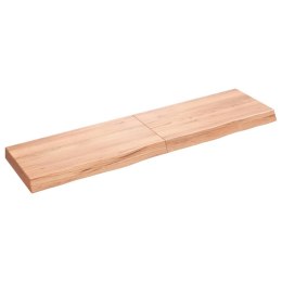 VidaXL Półka jasnobrązowa, 120x30x6 cm, lite drewno dębowe
