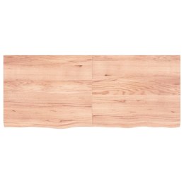 Półka jasnobrązowa, 120x50x4 cm, lite drewno dębowe Lumarko!