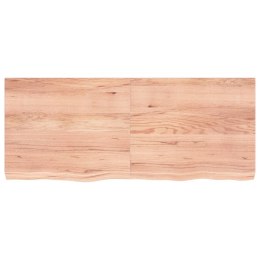Półka jasnobrązowa, 120x50x6 cm, lakierowane lite drewno dębowe Lumarko!