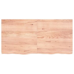 VidaXL Półka jasnobrązowa, 120x60x4 cm, lakierowane lite drewno dębowe