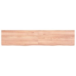 Półka jasnobrązowa, 140x30x6 cm, lite drewno dębowe Lumarko!