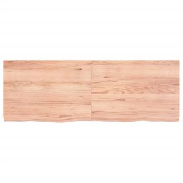 VidaXL Półka, jasnobrązowa, 140x50x6 cm, lite drewno dębowe