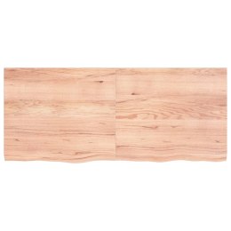 Półka jasnobrązowa, 140x60x4 cm, lite drewno dębowe Lumarko!