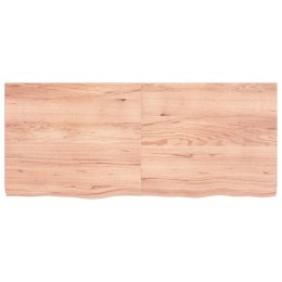 Półka jasnobrązowa, 140x60x6 cm, lite drewno dębowe Lumarko!