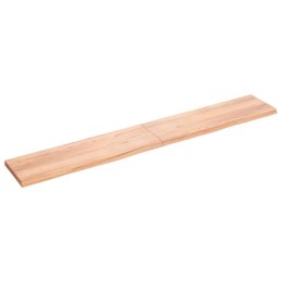 VidaXL Półka, jasnobrązowa, 200x30x4 cm, lite drewno dębowe