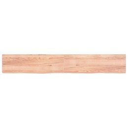 VidaXL Półka, jasnobrązowa, 200x30x4 cm, lite drewno dębowe