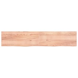 VidaXL Półka, jasnobrązowa, 200x40x4 cm, lite drewno dębowe