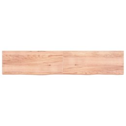 VidaXL Półka, jasnobrązowa, 200x40x6 cm, lite drewno dębowe