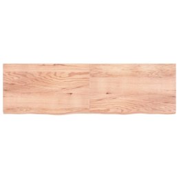 Półka jasnobrązowa, 200x60x6 cm, lite drewno dębowe Lumarko!