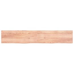VidaXL Półka, jasnobrązowa, 220x40x4 cm, lite drewno dębowe