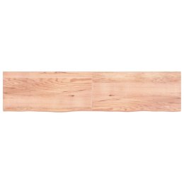 Półka jasnobrązowa, 220x50x4 cm, lite drewno dębowe Lumarko!
