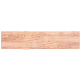 VidaXL Półka, jasnobrązowa, 220x50x6 cm, lite drewno dębowe