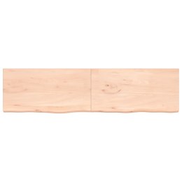 Półka, 200x50x4 cm, surowe lite drewno dębowe Lumarko!