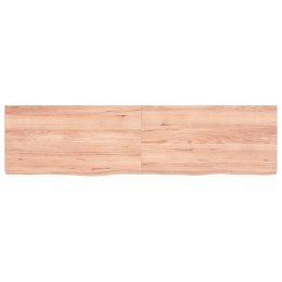 Półka jasnobrązowa, 120x30x4 cm, lite drewno dębowe Lumarko!