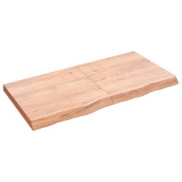 VidaXL Półka jasnobrązowa, 120x60x6 cm, lite drewno dębowe