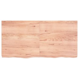 Półka jasnobrązowa, 120x60x6 cm, lite drewno dębowe Lumarko!