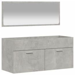 VidaXL Szafka łazienkowa z lustrem, szarość betonu