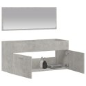 VidaXL Szafka łazienkowa z lustrem, szarość betonu