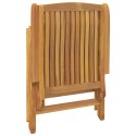 VidaXL Rozkładane krzesła ogrodowe z poduszkami, 4 szt., drewno tekowe