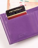 Kompaktowy, skórzany portfel damski na zatrzask — Peterson Lumarko!