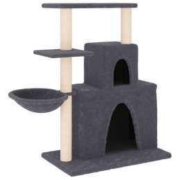 VidaXL Drapak dla kota z sizalowymi słupkami, ciemnoszary, 83 cm