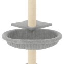VidaXL Drapak dla kota z sizalowymi słupkami, jasnoszary, 72 cm