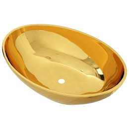 Umywalka, 40 x 33 x 13,5 cm, ceramiczna, złota Lumarko!