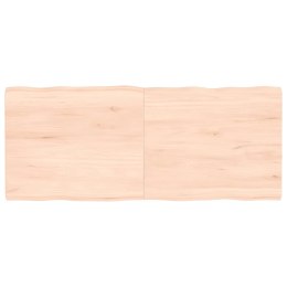 Blat stołu, 120x50x4 cm, surowy, lity dąb z naturalną krawędzią Lumarko!