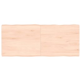 Blat stołu, 120x50x6 cm, surowy, lity dąb z naturalną krawędzią Lumarko!
