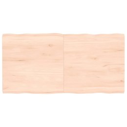 VidaXL Blat stołu, 120x60x4 cm, surowy, lity dąb z naturalną krawędzią