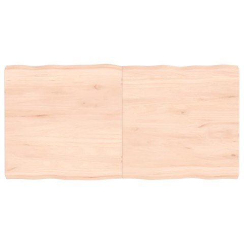 VidaXL Blat stołu, 120x60x6 cm, surowy, lity dąb z naturalną krawędzią