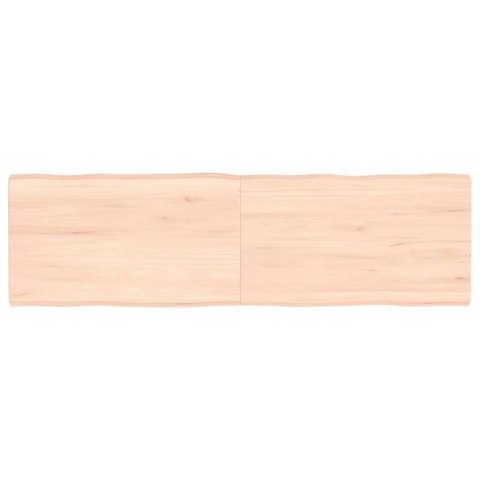 VidaXL Blat stołu, 140x40x4 cm, surowy, lity dąb z naturalną krawędzią