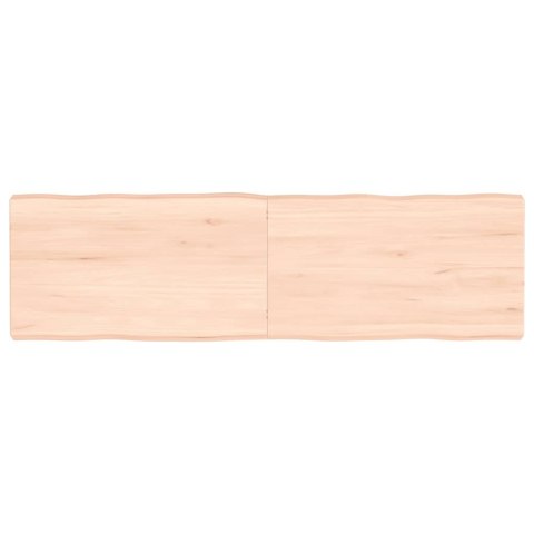 VidaXL Blat stołu, 140x40x6 cm, surowy, lity dąb z naturalną krawędzią