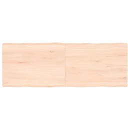 VidaXL Blat stołu, 140x50x4 cm, surowy, lity dąb z naturalną krawędzią