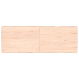 VidaXL Blat stołu, 140x50x6 cm, surowy, lity dąb z naturalną krawędzią