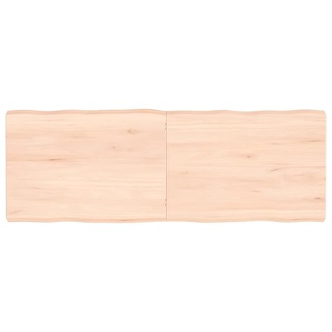 Blat stołu, 140x50x6 cm, surowy, lity dąb z naturalną krawędzią Lumarko!