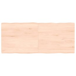 Blat stołu, 140x60x4 cm, surowy, lity dąb z naturalną krawędzią Lumarko!