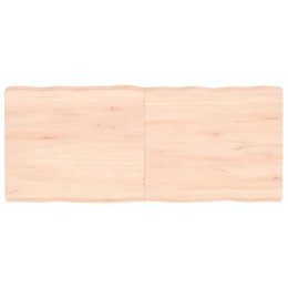 Blat stołu, 140x60x6 cm, surowy, lity dąb z naturalną krawędzią Lumarko!