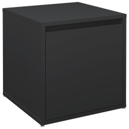 Puf z szufladą, czarny, 40,5x40x40 cm, materiał drewnopochodny Lumarko!