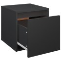 VidaXL Puf z szufladą, czarny, 40,5x40x40 cm, materiał drewnopochodny